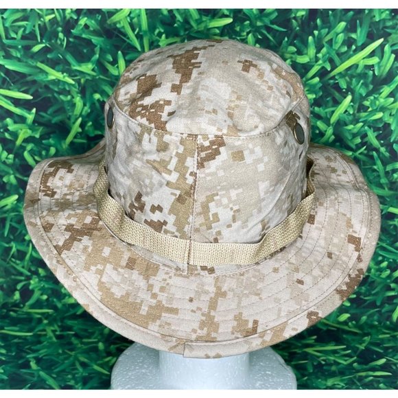 USMC Marine Corps Marpat Desert Uniform Boonie Hat Cap Sun Field Cover Small - Picture 3 of 6